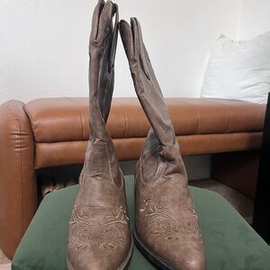 Brown Leather Cowboy Boots